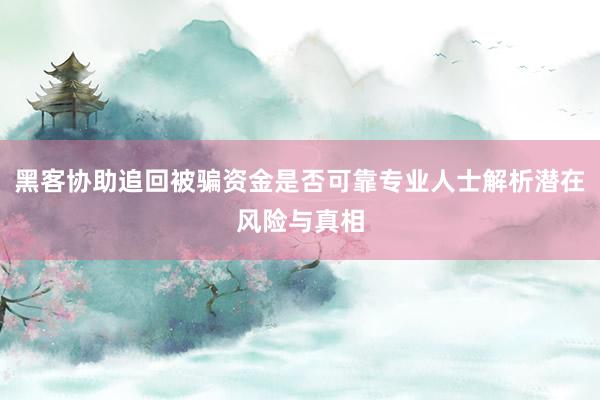 黑客协助追回被骗资金是否可靠专业人士解析潜在风险与真相