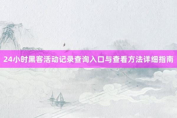 24小时黑客活动记录查询入口与查看方法详细指南
